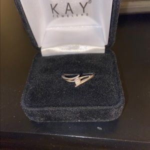 Diamond Ring 1/15 Carat Roundcut Sterling Silver